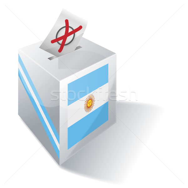 Głosowanie polu Argentyna słońce krzyż banderą Zdjęcia stock © Ustofre9