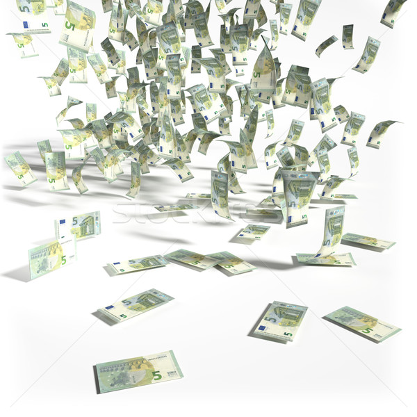 Money rain of 5 Euro bills  Stock photo © Ustofre9