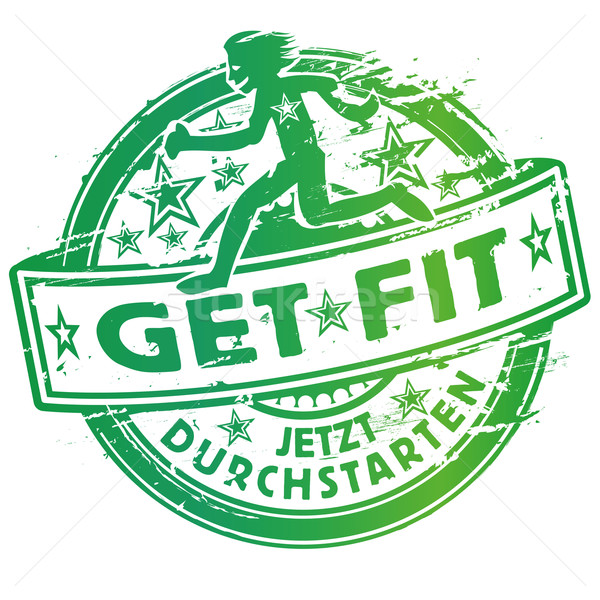 Rubber stamp get fit Stock photo © Ustofre9