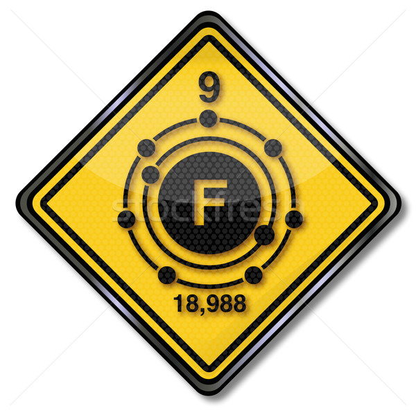 Stock photo: Sign chemistry character fluorine