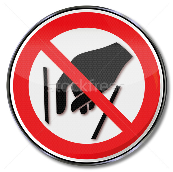 Prohibition sign to reach inside is forbidden  Stock photo © Ustofre9