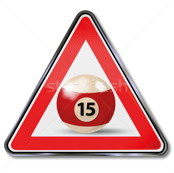 Sign billiard ball number 15  Stock photo © Ustofre9