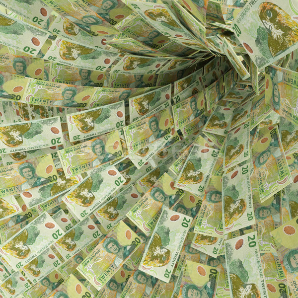Money vortex of 20 new zealand dollar bills Stock photo © Ustofre9