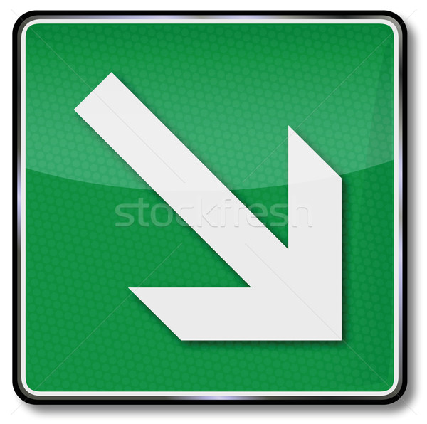 Fire safety sign to right and downstairs Stock photo © Ustofre9