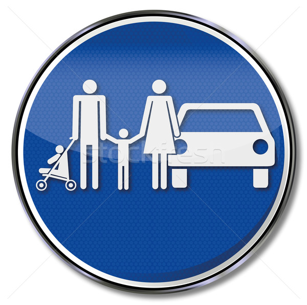 Traffic sign family and family park place  Stock photo © Ustofre9