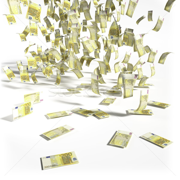 Geld regen euro financieren bank Stockfoto © Ustofre9