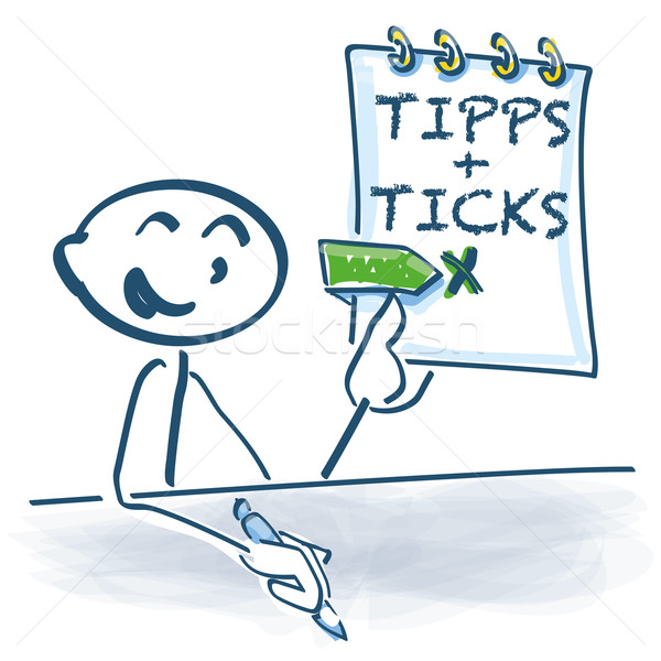 Stick figure with tips and tricks Stock photo © Ustofre9