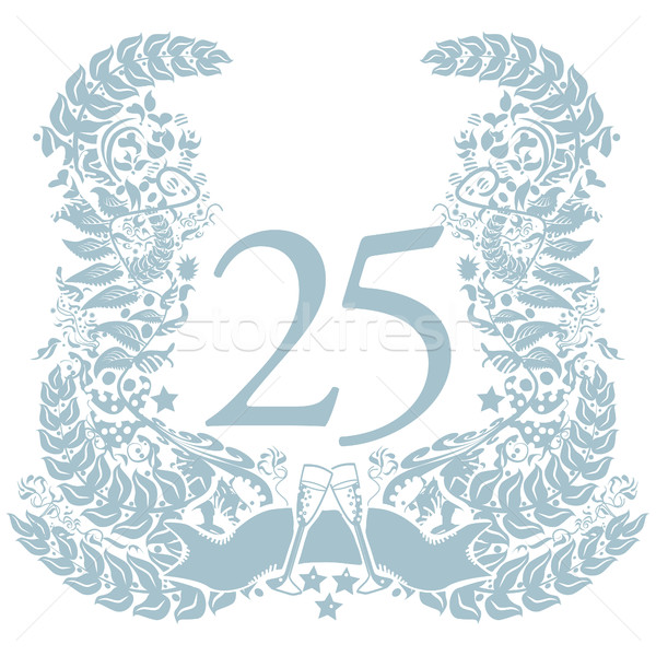 Vignette with 25th anniversary Stock photo © Ustofre9