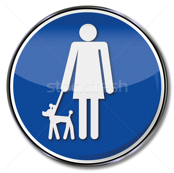 Sign mistress with small doggy Stock photo © Ustofre9