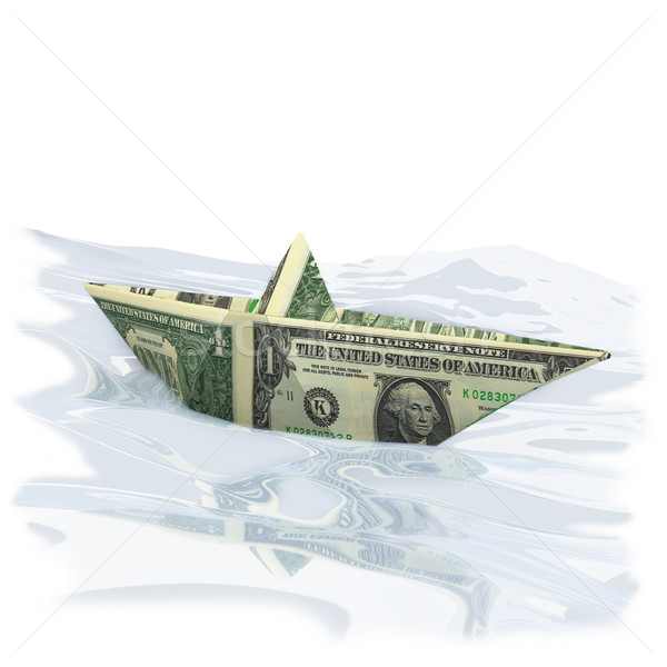 Paper boat with one Dollar Stock photo © Ustofre9