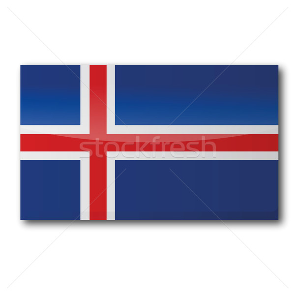 Button Flag Iceland Stock photo © Ustofre9