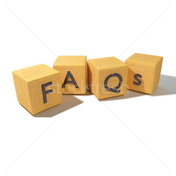 Dice FAQs and Frequently Asked Questions  Stock photo © Ustofre9