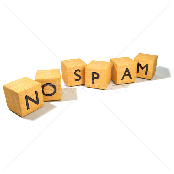 Kocka nem spam üzlet számítógép fa Stock fotó © Ustofre9