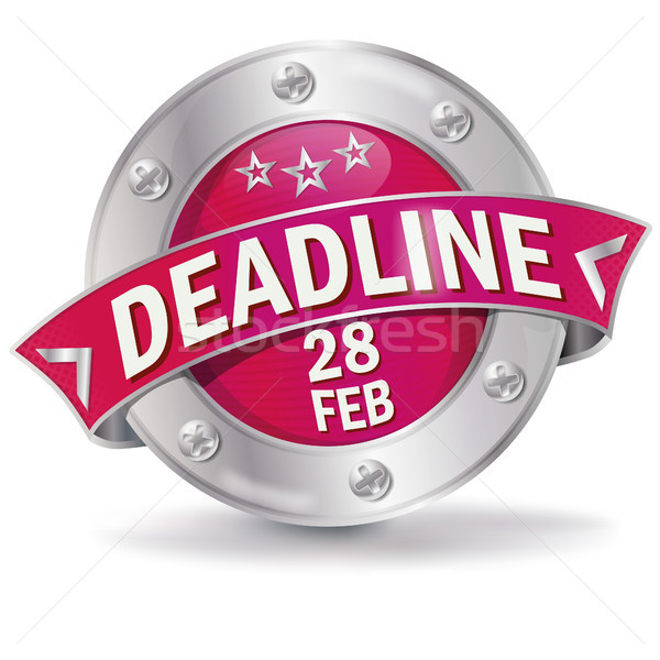 Button deadline february 28th Stock photo © Ustofre9