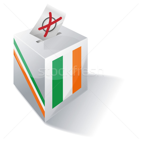 Głosowanie polu Irlandia krzyż banderą wyspa Zdjęcia stock © Ustofre9