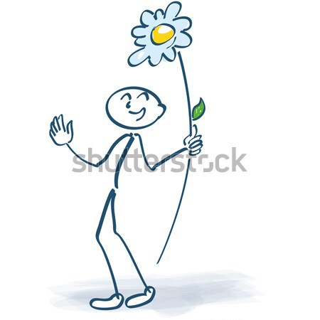 Stick figure with cloud lolly Stock photo © Ustofre9