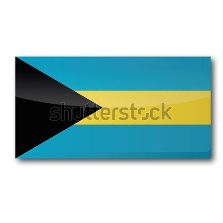 Foto stock: Bandera · Bahamas · mapa · isla · país · mapas