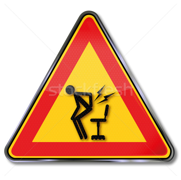 Sign caution sudden pain by  getting up Stock photo © Ustofre9