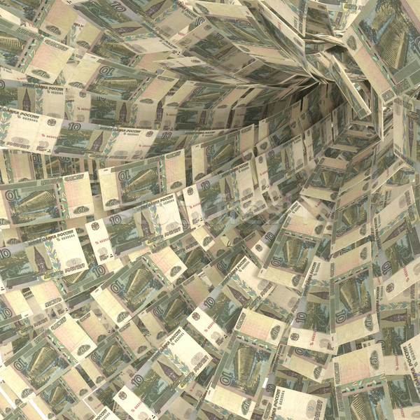 Money vortex of 10 rubles bills Stock photo © Ustofre9