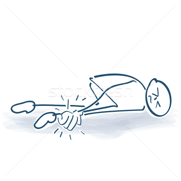 Stock photo: Stick figure with a heavy injury
