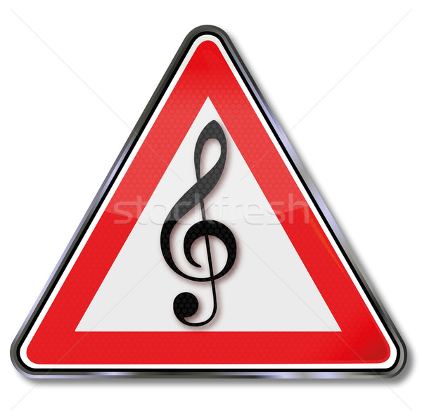 Sign with musical note Stock photo © Ustofre9