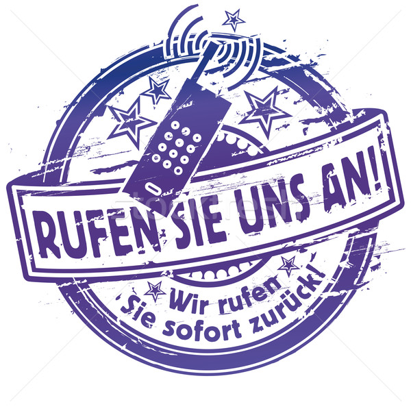 Rubber stamp call us Stock photo © Ustofre9