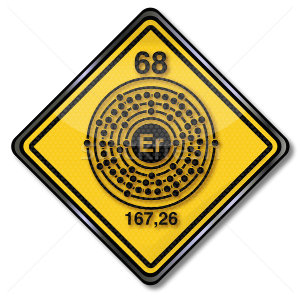 Sign chemistry character erbium Stock photo © Ustofre9