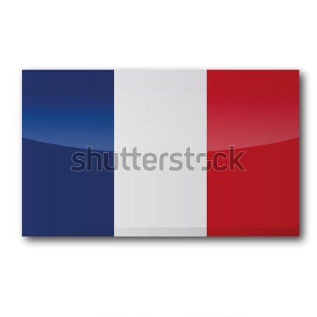 Foto stock: Bandera · Francia · mapa · euros · Europa · país