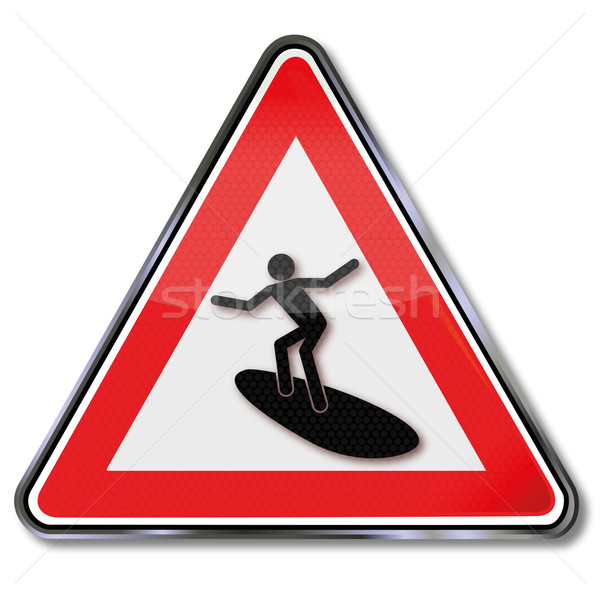 Sign surfer and surfing Stock photo © Ustofre9