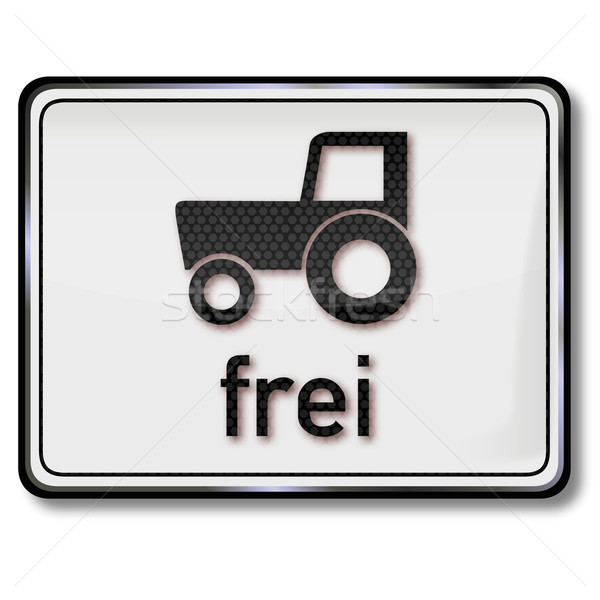 Traffic sign free for executors and tractors Stock photo © Ustofre9