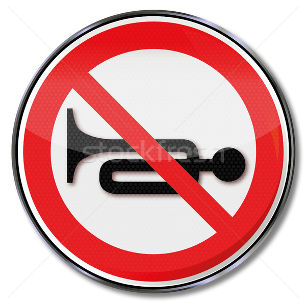 Sign no trumpet, horn or noise Stock photo © Ustofre9