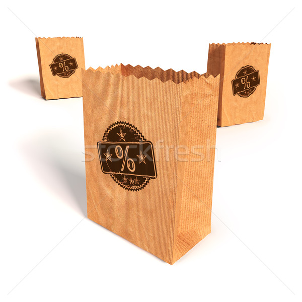 Paper bags with percentages Stock photo © Ustofre9