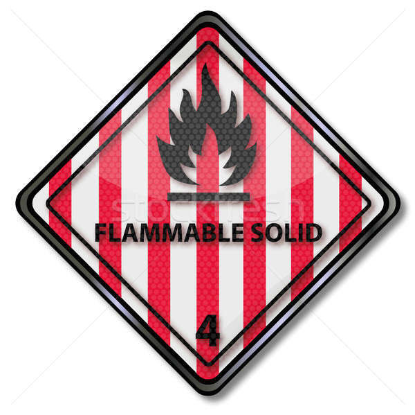 Danger sign flammable solid 4 Stock photo © Ustofre9