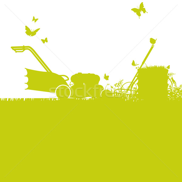 Lawn mower and gardening Stock photo © Ustofre9