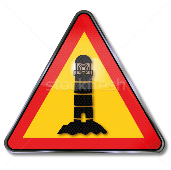 Sign with lighthouse Stock photo © Ustofre9