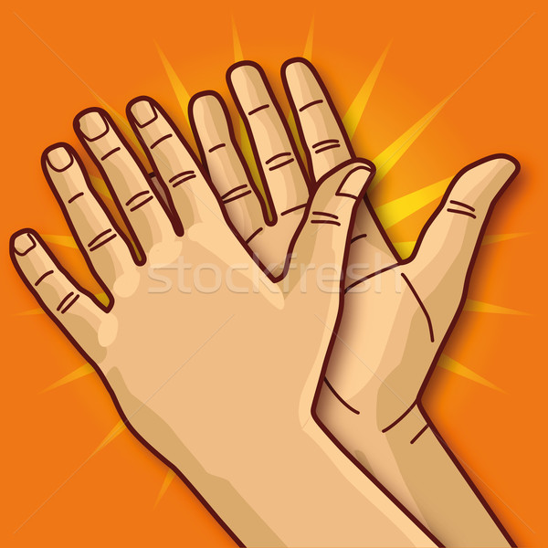 Two hands clapping and applause Stock photo © Ustofre9