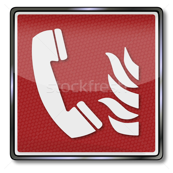 Fire safety sign fire telephone Stock photo © Ustofre9