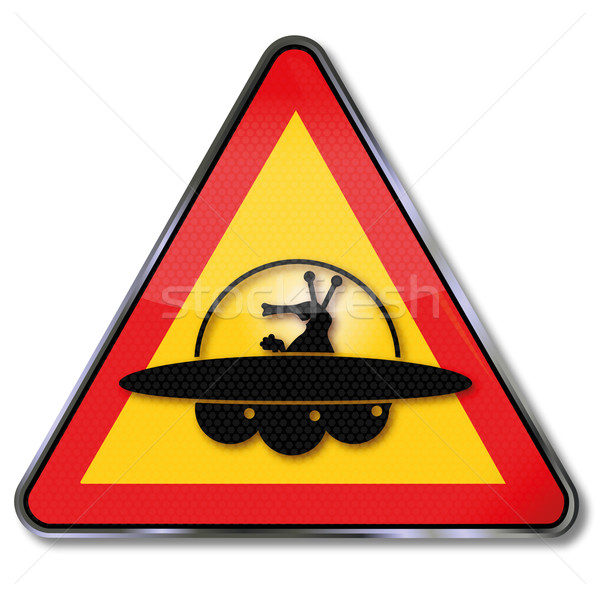 Sign attention martians and ufo Stock photo © Ustofre9