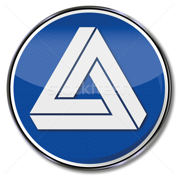 Sign triangle with optical illusion Stock photo © Ustofre9