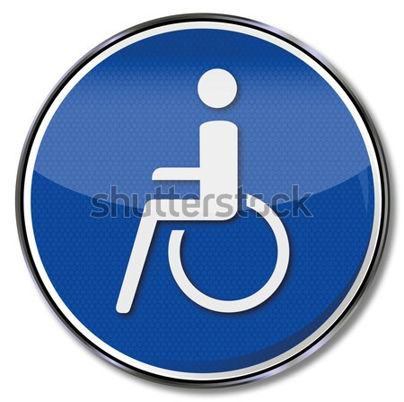 Felirat tolószék fogyatékos elérhető ház épület Stock fotó © Ustofre9