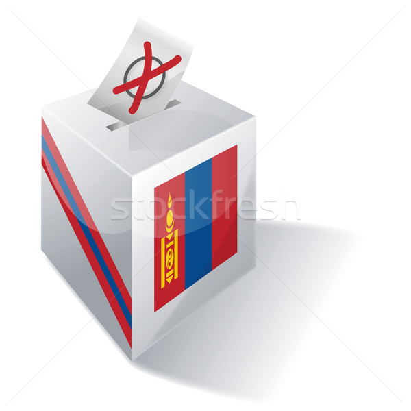 Głosowanie polu Mongolia krzyż kopercie asia Zdjęcia stock © Ustofre9