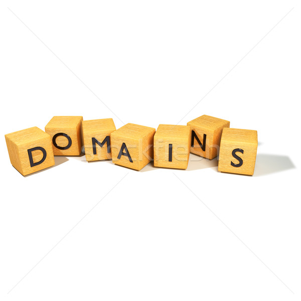 Stock photo: Dice with domains