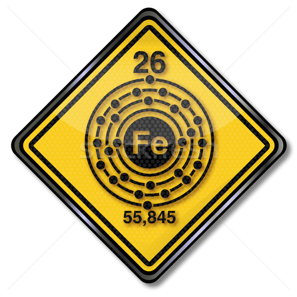 Stock photo: Sign chemistry character iron 