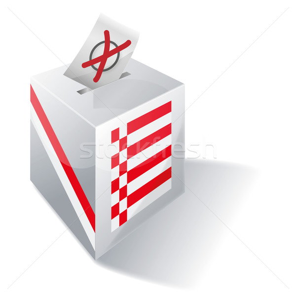 Stemmen vak kruis vlag sleutel witte Stockfoto © Ustofre9