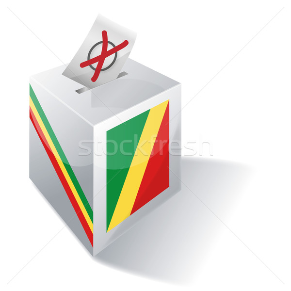 Głosowanie polu republika Congo Pokaż banderą Zdjęcia stock © Ustofre9