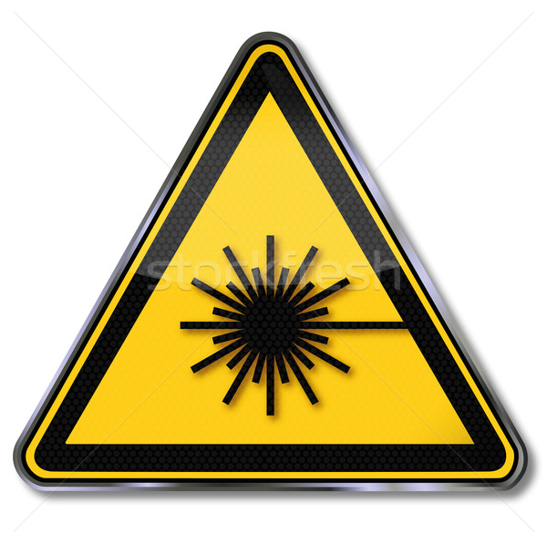 Warnschild Laser Arzt Licht Zeichen Disco Stock foto © Ustofre9