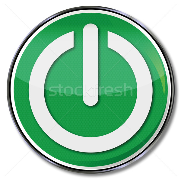 Green power button  Stock photo © Ustofre9