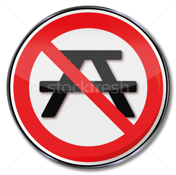 Prohibition sign here is no resting place Stock photo © Ustofre9