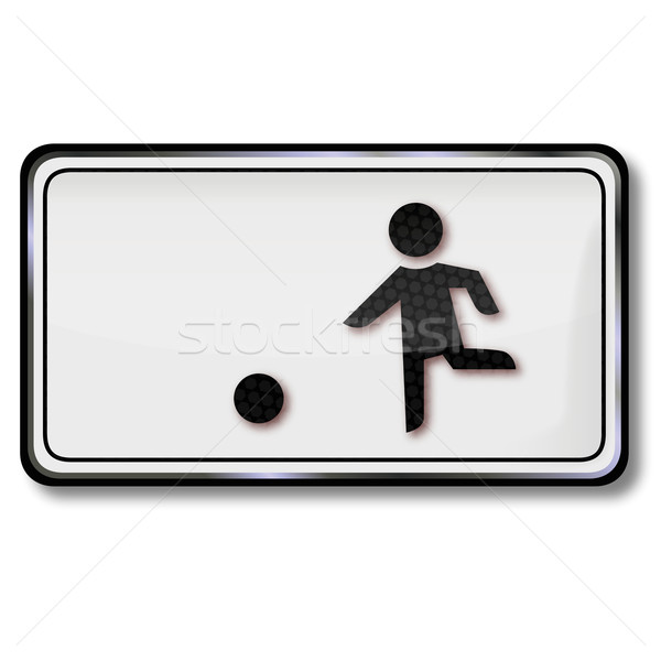 Panneau de signalisation balle jeu rue signe [[stock_photo]] © Ustofre9