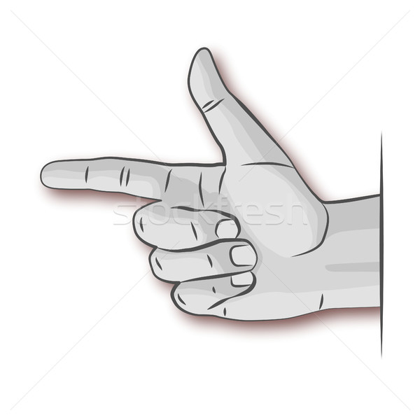 Hand Interpretation Referenz Zeigefinger Business Finger Stock foto © Ustofre9